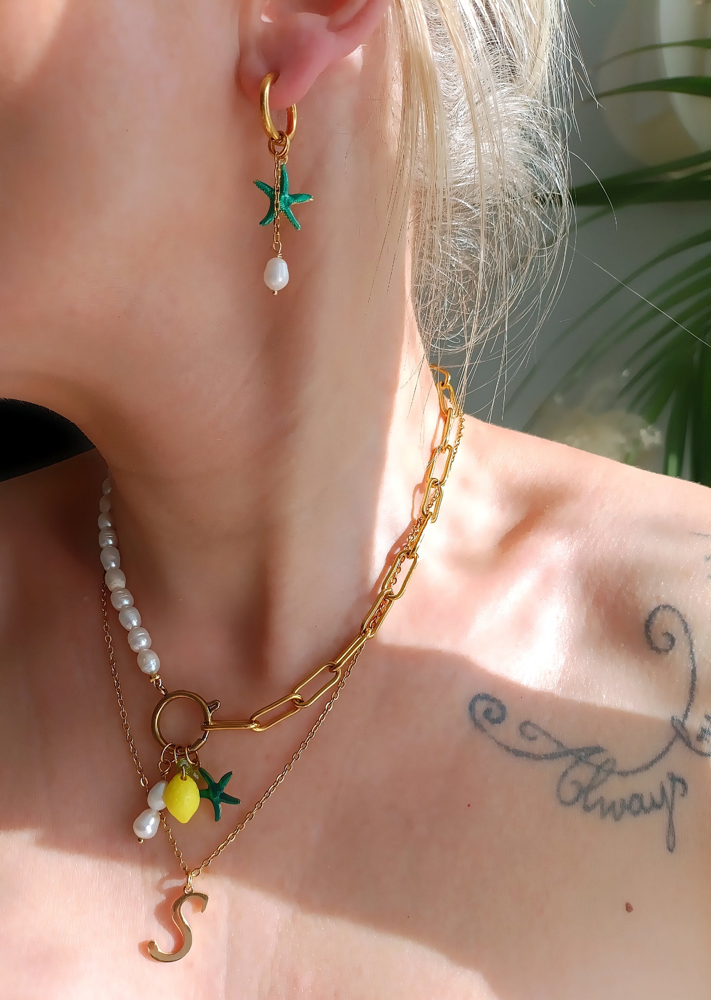 boucles d'oreilles femme citron, bijoux de créateur, unique by m, zag, bijoux brigitte, bijoux fait main