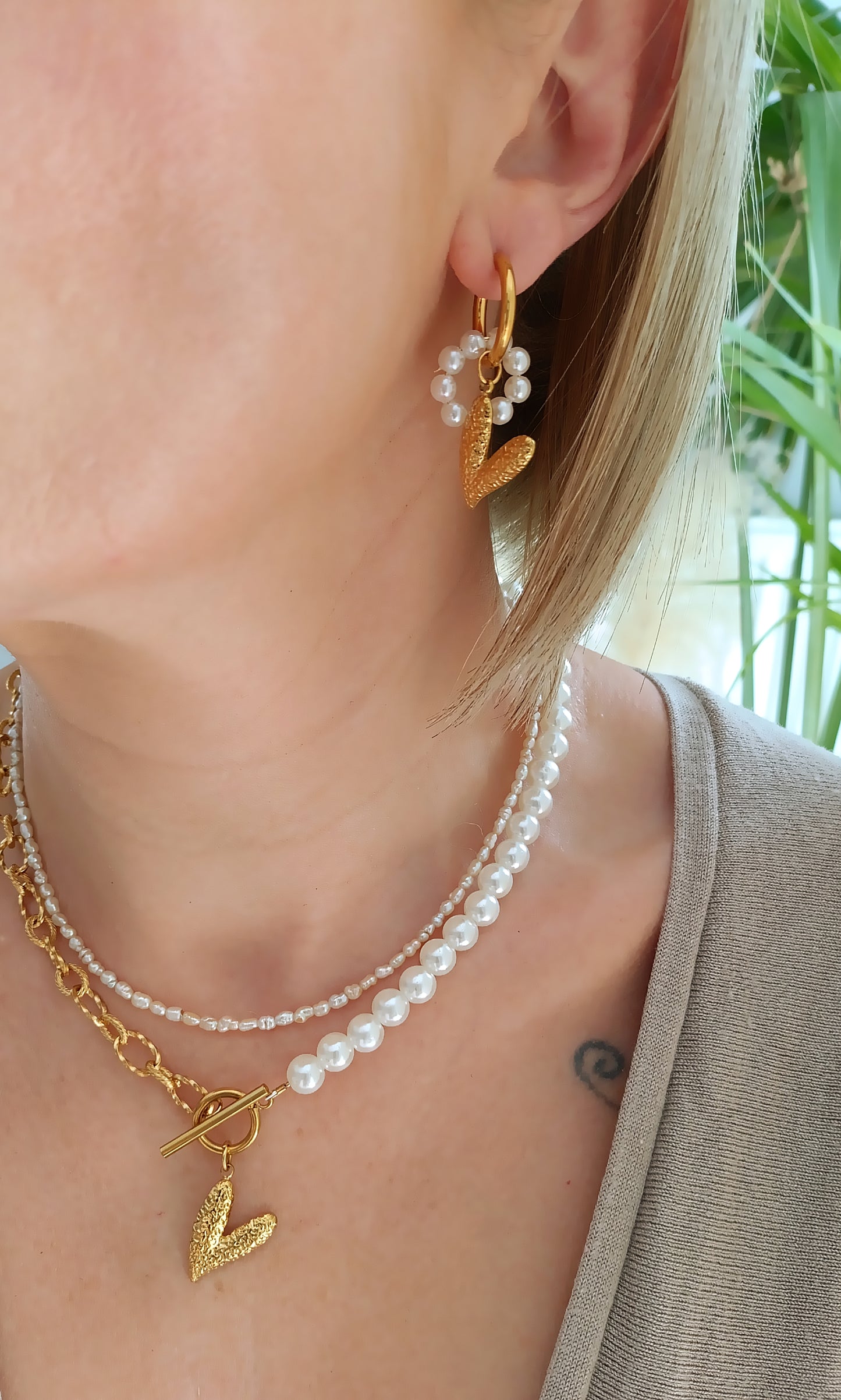 Collier femme en maille et perles, acier inoxydable, collier unique, rare, bijou de créateur, collier en maille et perles, meilleur site de bijoux, meilleur bijoux en acier inoxydable, site de bijoux en acier inoxydable pas cher, bijoux de créateur pas cher, idée cadeau noël femme