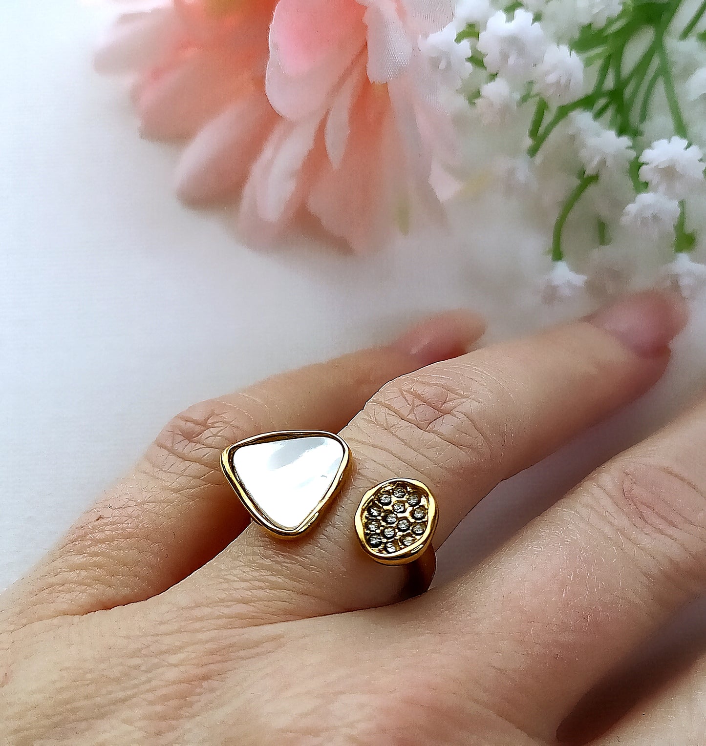 Bague Harper /Acier inoxydable oxydes de zirconium