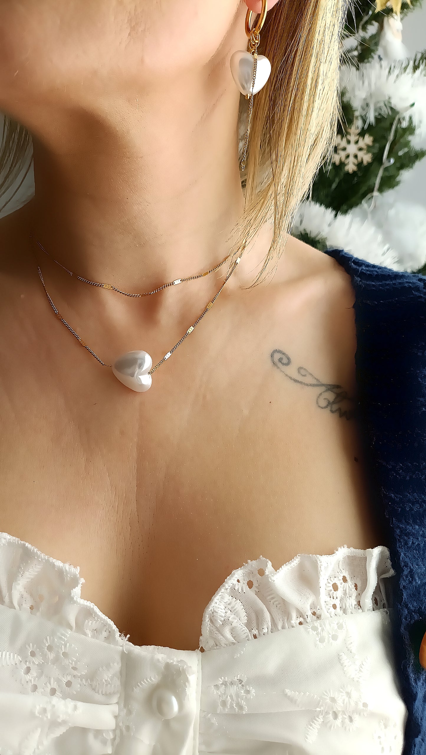 Collier Juste pour toi / Acier inoxydable, perles en acrylique