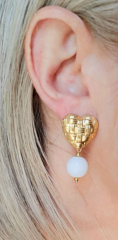 Boucles d'oreilles Blanche