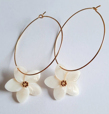 Boucles d'oreilles White