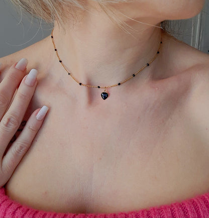 Collier Trésor noir, blanc ou rouge