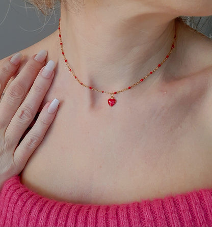 Collier Trésor noir, blanc ou rouge