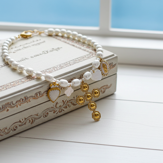 site de bijoux français, collier à breloques blanc, collier à charms blanc, collier à pendentifs blancs, collier en perles et breloques blanc pas cher, site de colliers à breloques pas cher, site de collier à charms pas cher, collier femme en perles blanches et breloques, collier femme printemps été 2026, collier à grosses perles blanches et breloques