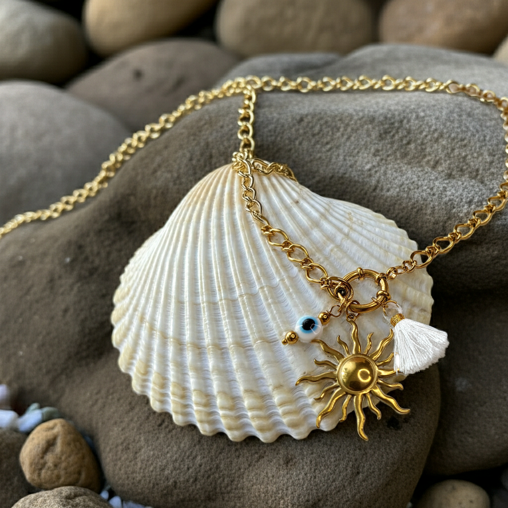 Collier Rêve d'évasion  / Création de collier, Acier inoxydable pendentifs interchangeables