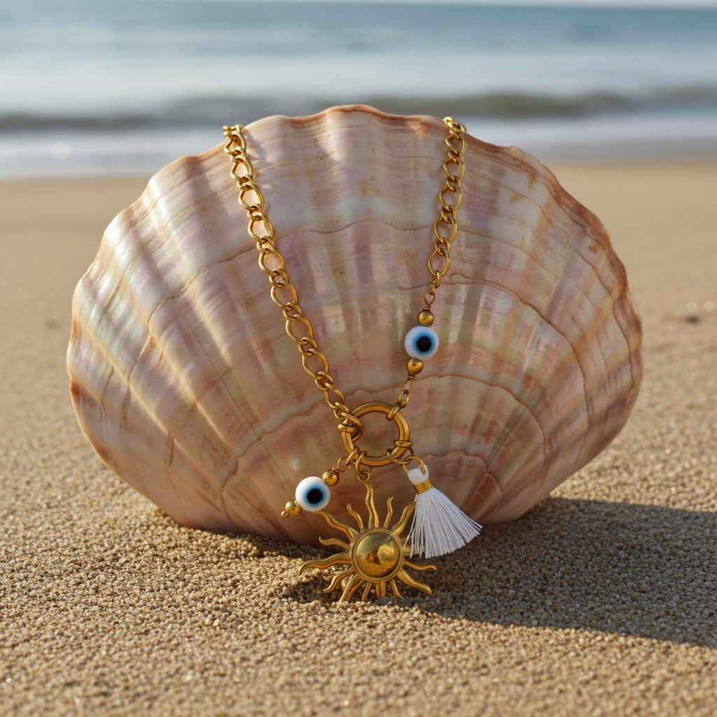 Collier Rêve d'évasion  / Création de collier, Acier inoxydable pendentifs interchangeables