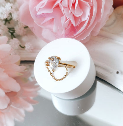Bague Femme Céramique & Acier Inoxydable Sertie Oxyde De Zirconium - Élégante Et Moderne Avec Pochette Cadeau (Taille Au Choix)