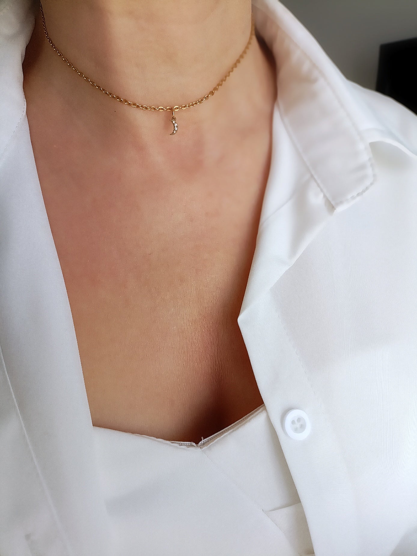 Collier Celeste-acier-inoxydable