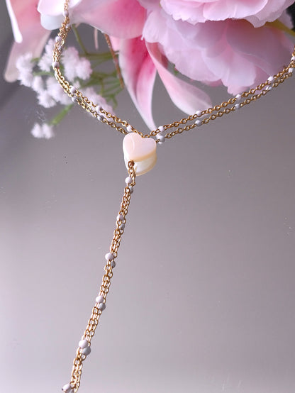 Collier Maryam / Acier inoxydable et perle de nacre