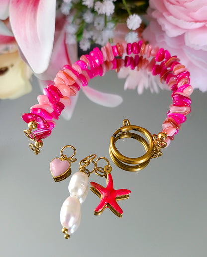 Bracelet Divine Idylle / Création en perles de coquillage et Acier inoxydable