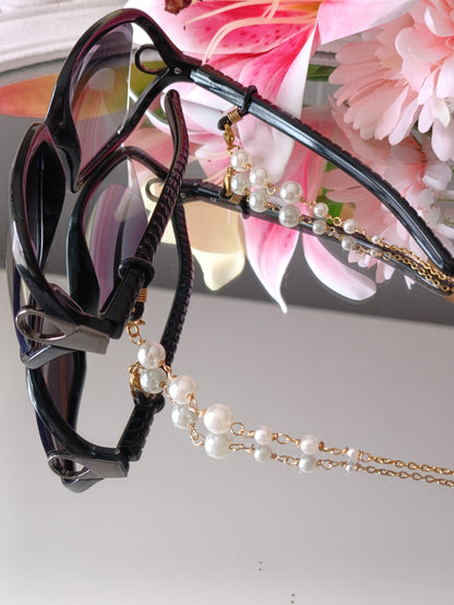 Chaîne de lunettes-sautoir en perles / Création en perles acrylique et Acier inoxydable