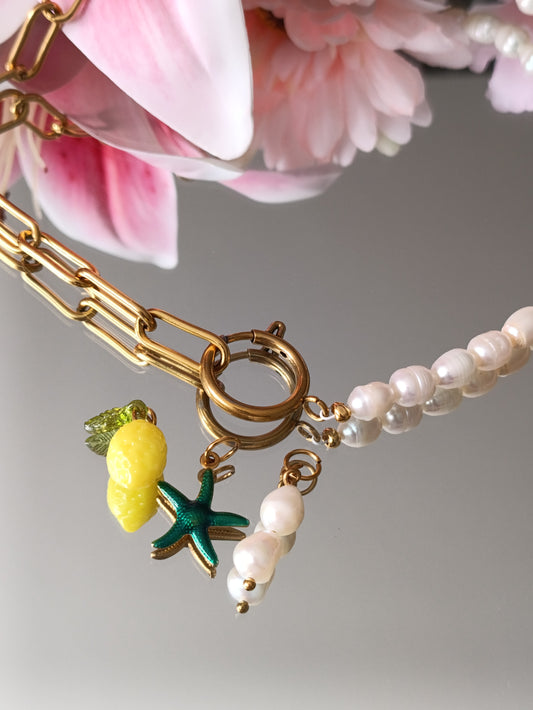 Collier femme citron, collier femme perles d'eau douce, collier femme original pas cher, collier e créateur, collier femme fait main, meilleurs bijoux femme, meilleur site de bijoux en ligne, meilleurs site de bijoux femme, site de bijoux homme