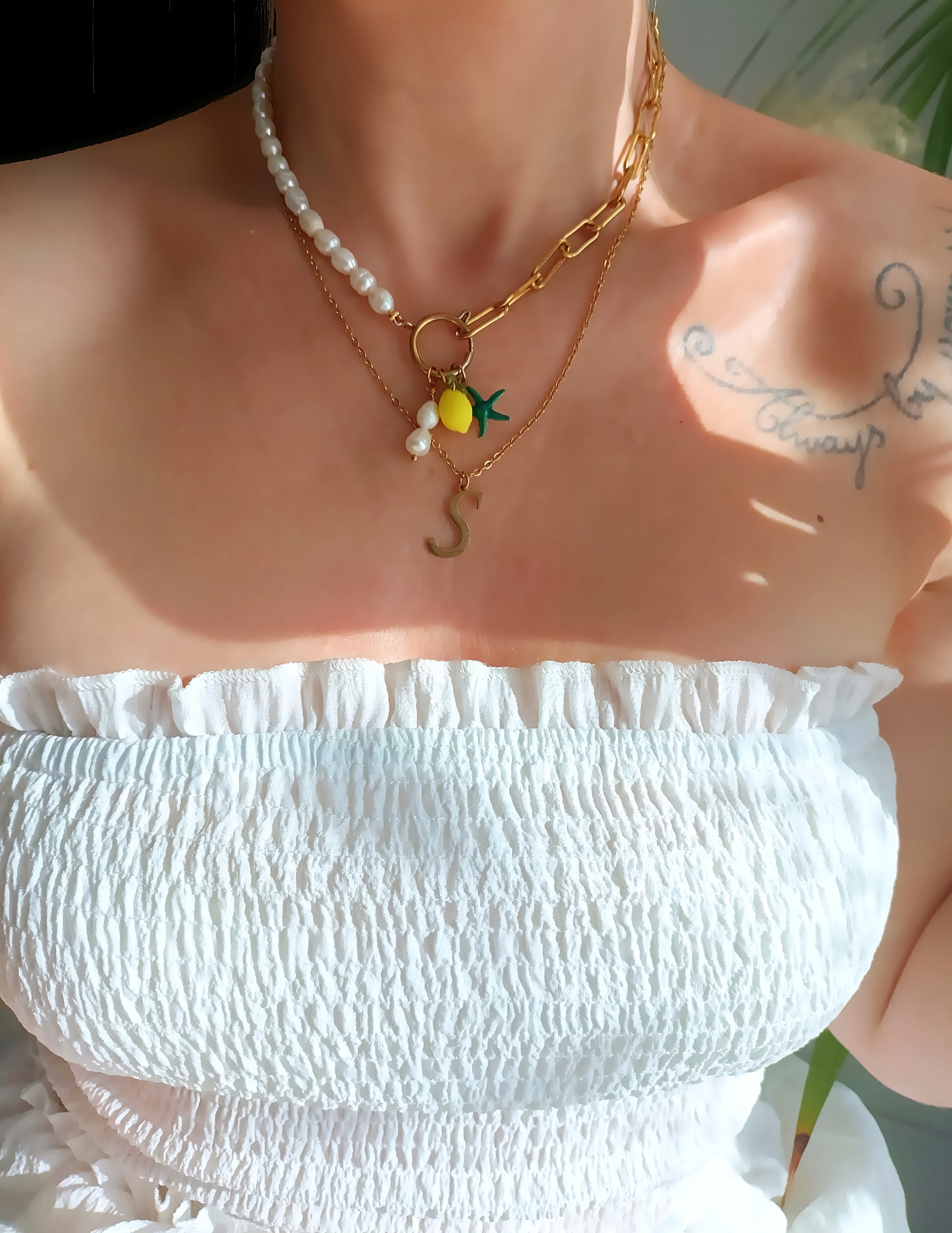 Collier femme citron, collier femme perles d'eau douce, collier femme original pas cher, collier e créateur, collier femme fait main, meilleurs bijoux femme, meilleur site de bijoux en ligne, meilleurs site de bijoux femme, site de bijoux homme