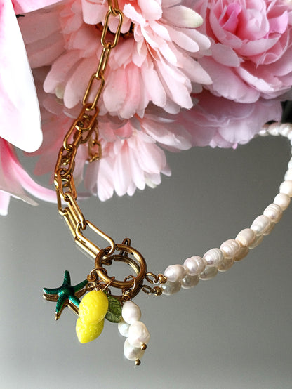 Collier femme citron, collier femme perles d'eau douce, collier femme original pas cher, collier e créateur, collier femme fait main, meilleurs bijoux femme, meilleur site de bijoux en ligne, meilleurs site de bijoux femme, site de bijoux homme