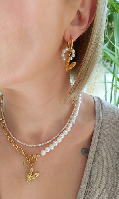 Collier femme en maille et perles, acier inoxydable, collier unique, rare, bijou de créateur, collier en maille et perles, meilleur site de bijoux, meilleur bijoux en acier inoxydable, site de bijoux en acier inoxydable pas cher, bijoux de créateur pas cher, idée cadeau noël femme