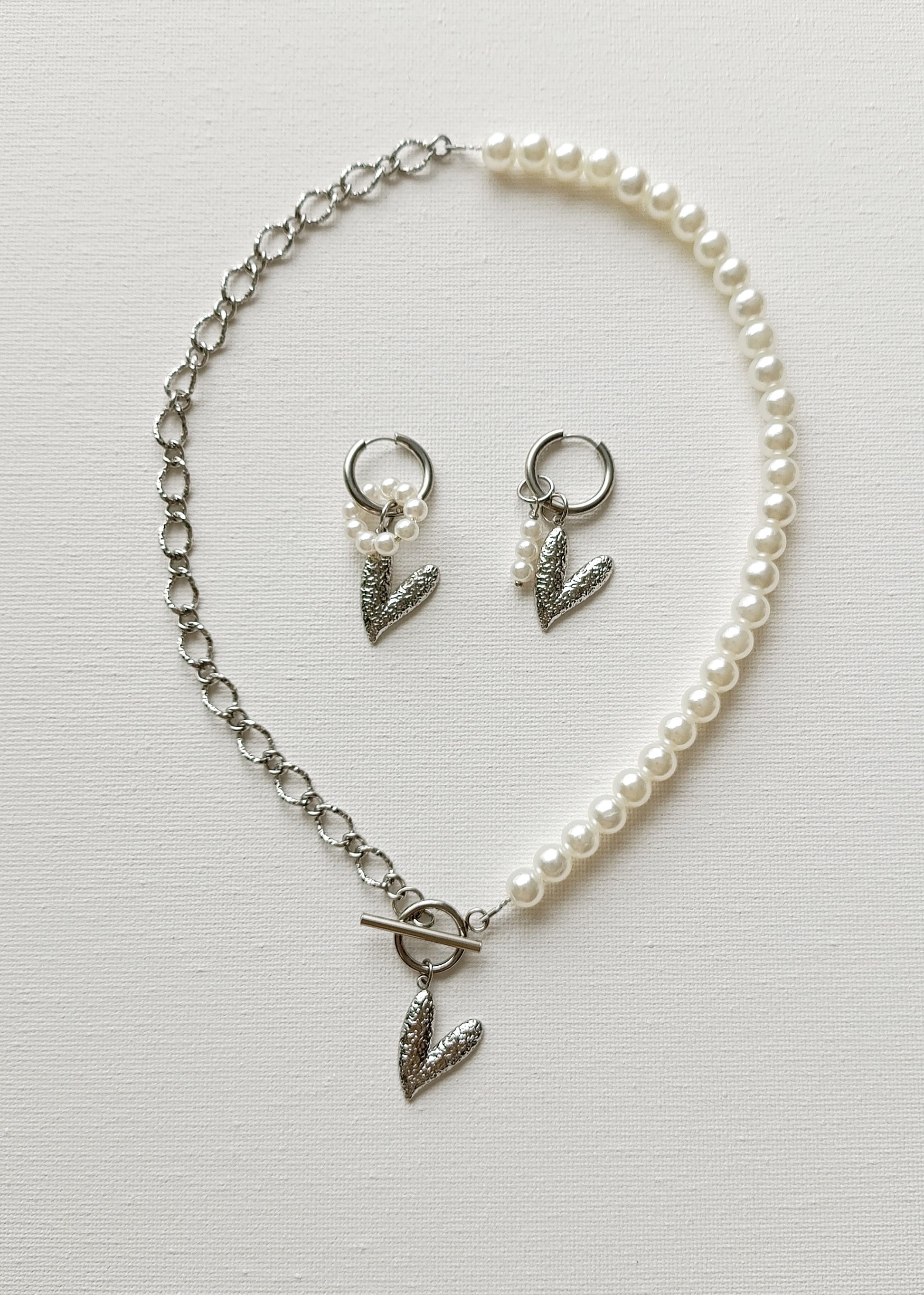 Collier femme en maille et perles, acier inoxydable, collier unique, rare, bijou de créateur, collier en maille et perles, meilleur site de bijoux, meilleur bijoux en acier inoxydable, site de bijoux en acier inoxydable pas cher, bijoux de créateur pas cher, idée cadeau noël femme