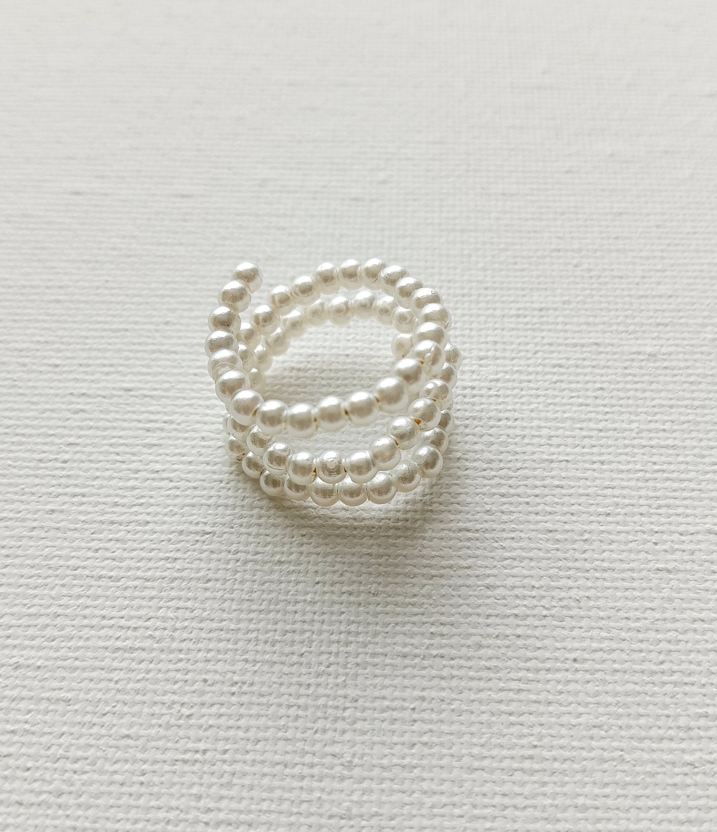 bague femme en perles, ajustable, à 3 rangs