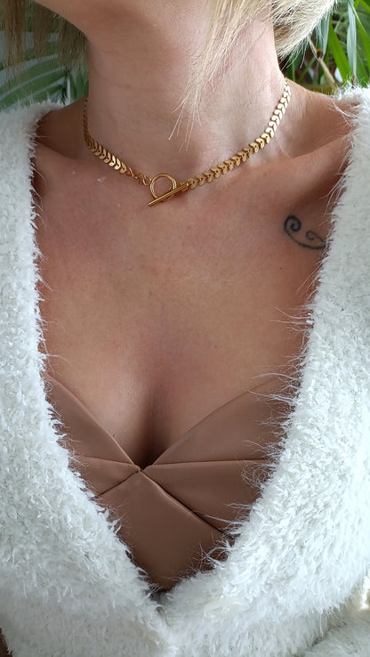 Collier Fleur  / Création de collier en Acier inoxydable