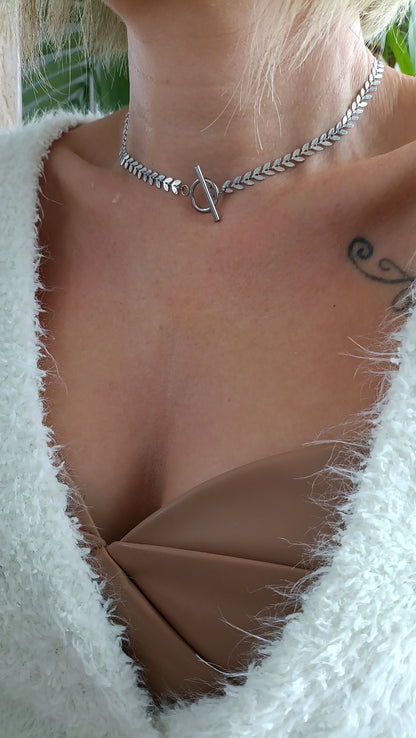 Collier Fleur  / Création de collier en Acier inoxydable