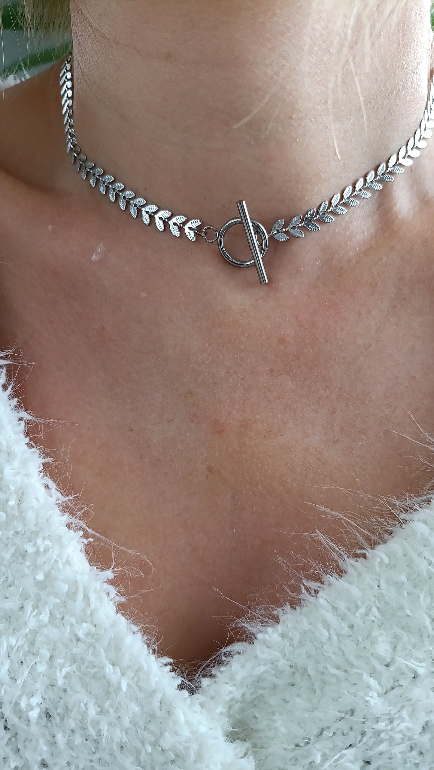 Collier Fleur  / Création de collier en Acier inoxydable