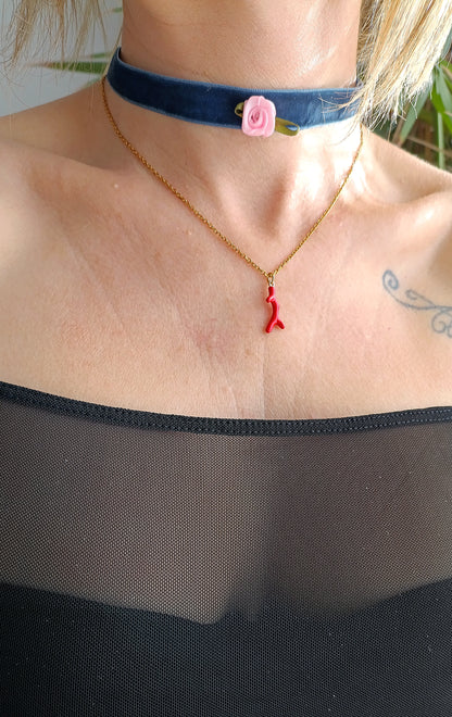 Collier femme Jane Austen, collier film Emma, collier vintage, collier femme époque victorienne, collier rare, bijoux vintages, créateur de bijoux, meilleur site de bijoux en acier pas cher, collier femme corail