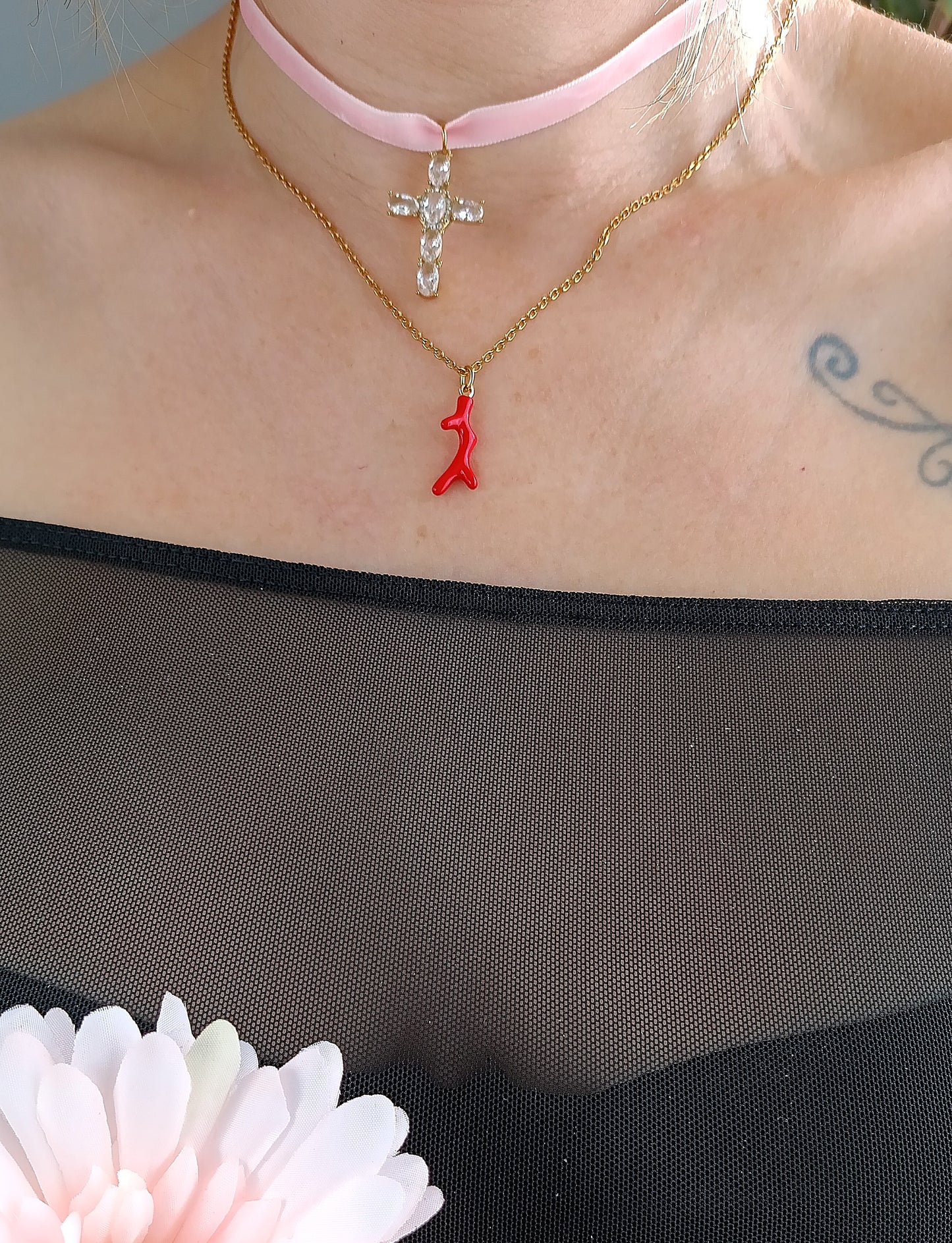 Collier femme Jane Austen, collier film Emma, collier vintage, collier femme époque victorienne, collier rare, bijoux vintages, créateur de bijoux, meilleur site de bijoux en acier pas cher, collier femme corail
