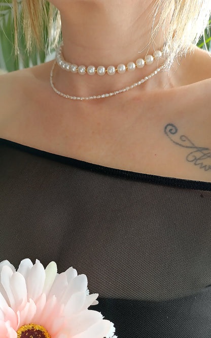 collier 3 en 1, collier femme en perles nacrées, collier en Y en perles, collier de dos en perles, collier ajustable, collier femme pas cher fantaisie, créateur de bijoux, collier de dos femme en perles