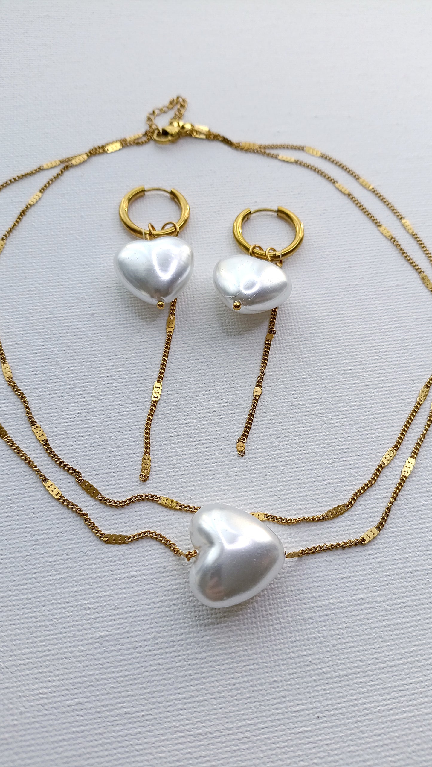 Collier Juste pour toi / Acier inoxydable, perles en acrylique