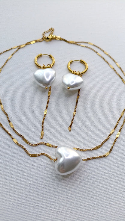 Collier Juste pour toi / Acier inoxydable, perles en acrylique