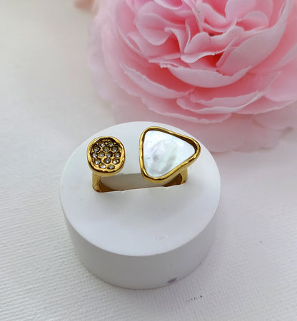 Bague Harper /Acier inoxydable oxydes de zirconium