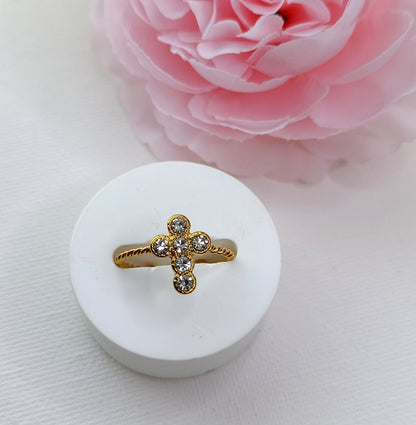 Bague Sarah / Acier inoxydable et oxydes de zriconium