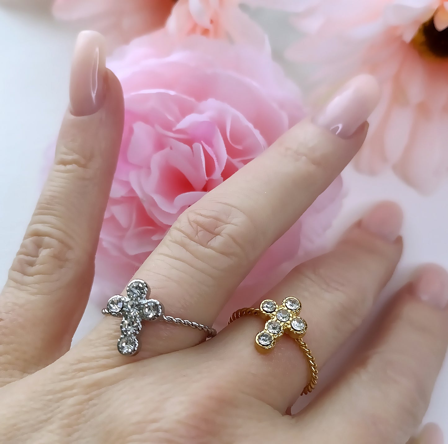 Bague Sarah / Acier inoxydable et oxydes de zriconium