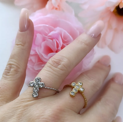 Bague Sarah / Acier inoxydable et oxydes de zriconium