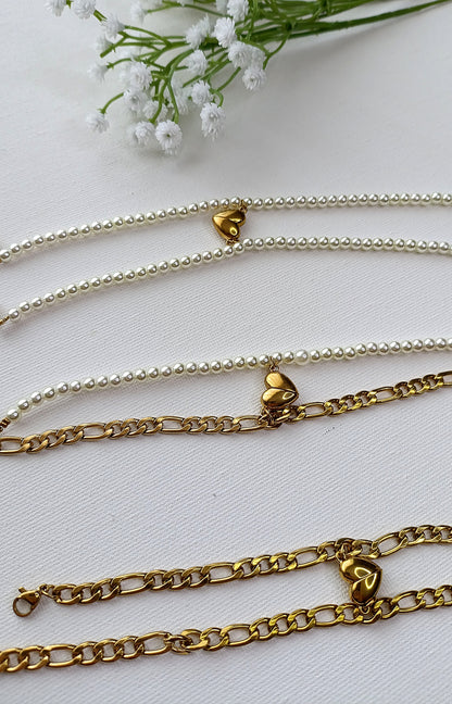 duo de bracelets pour femme, bracelets d'amitié, bracelets d'amour, lot de deux bracelets d'amitié, bracelet avec pendentif cœur femme, idée cadeau de couple, bracelet de couple, idée cadeau saint valentin, idée cadeau fête des mères