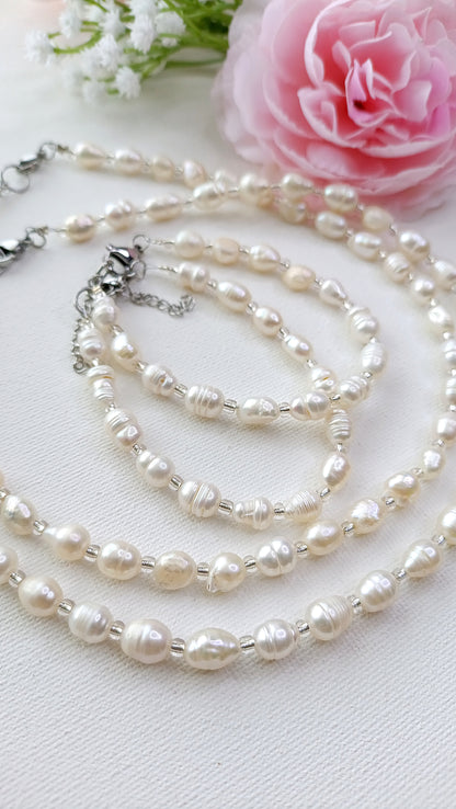 Bracelet femme en perles d'eau douce naturelles, bijoux femme en perles d'eau douce naturelles, bijoux femme en perles d'eau douce pas chers