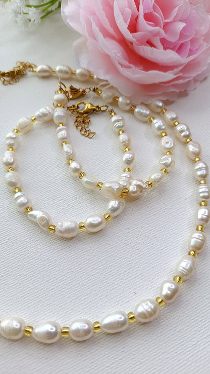 Bracelet femme en perles d'eau douce naturelles, bijoux femme en perles d'eau douce naturelles, bijoux femme en perles d'eau douce pas chers