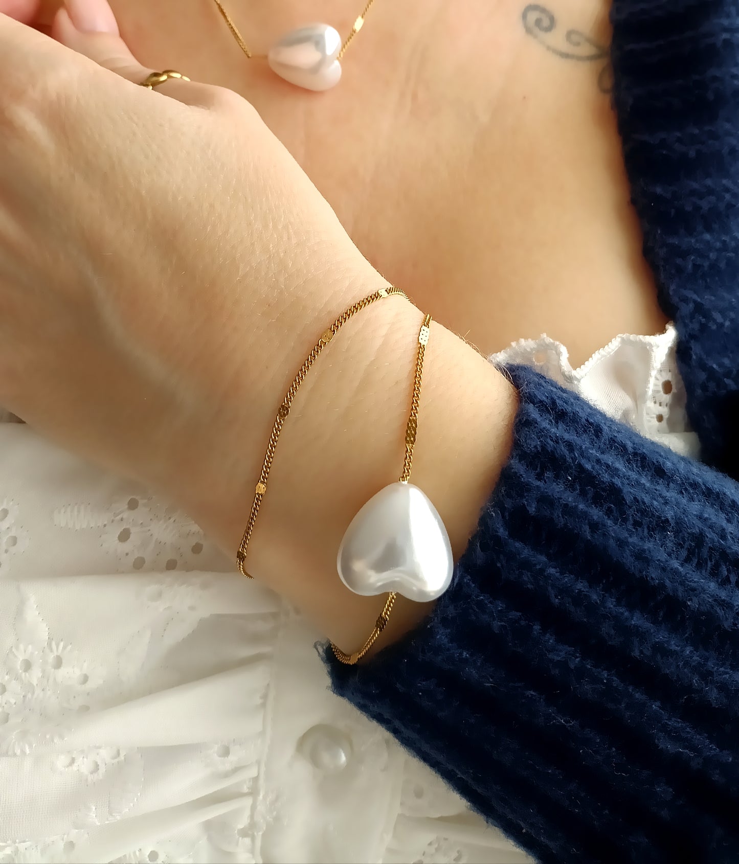 Bracelet Juste pour toi / Acier inoxydable, perles en acrylique