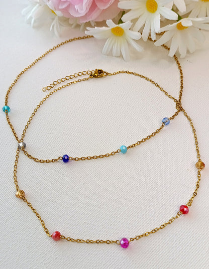 Collier ras de cou femme perles bleues, collier femme en perles bleues, collier femme printemps été 2026, site de bijoux français, site de bijoux de créateur français, bijoux printemps été 2026 pas chers, site de bijoux printemps été 2026 pas chers, colliers femme bohèmes bleus