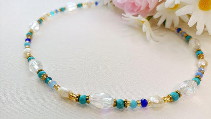 Collier bohème femme pierres naturelles pas cher, bijoux bohèmes femme pas cher, site de bijoux femme bohèmes, collier femme bohème bleu