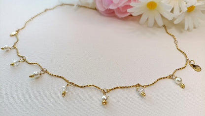 Collier femme perles d'eau douce, bijoux femme printemps été 2026 pas chers, collier femme été 2026
