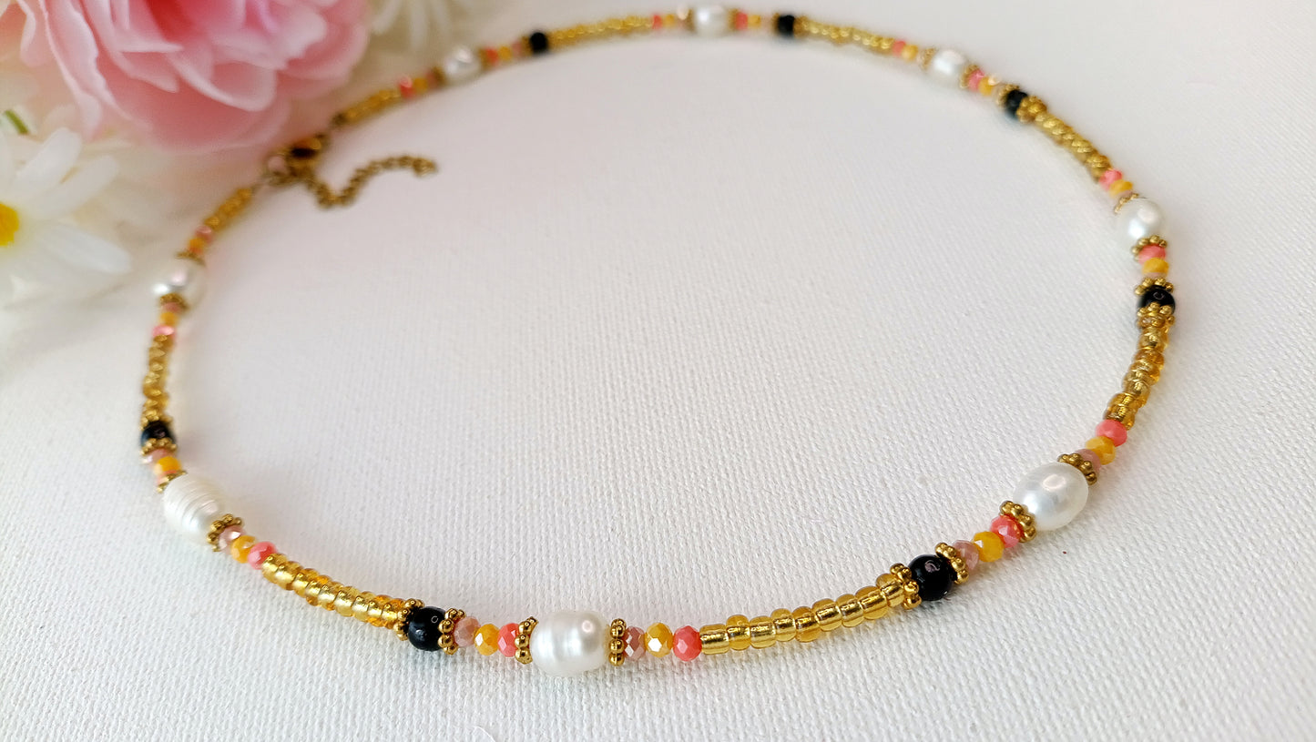 Collier taliman pour femme, collier talisman en perles pour femme, collier protectuer femme, collier onxys noir, collier perles onyx noir, collier femme en onyx noir, site de bijoux de créateur pas cher, site de bijoux français, site de bijoux tendances pas cher français, bijoux printemps été 2026 marie claire