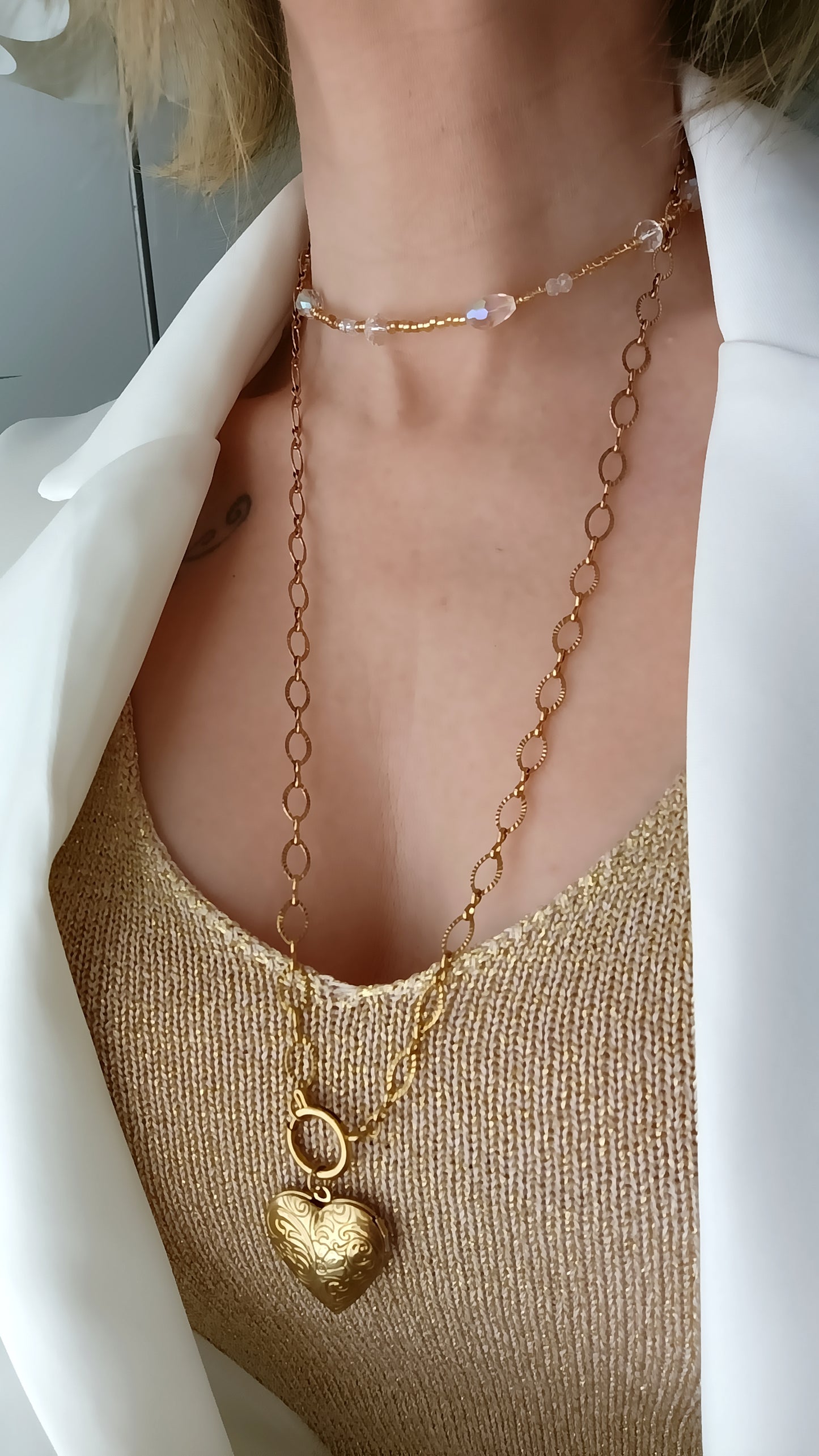 Cassolette femme acier inoxydable avec pendentif cœur, collier femme cassolette en acier inoxydable, cassolette femme cœur, bijoux printemps été femme as chers, site de bijoux femme en acier inoxydable pas cher, site de bijoux de créateur pas cher, créateur de bijoux français