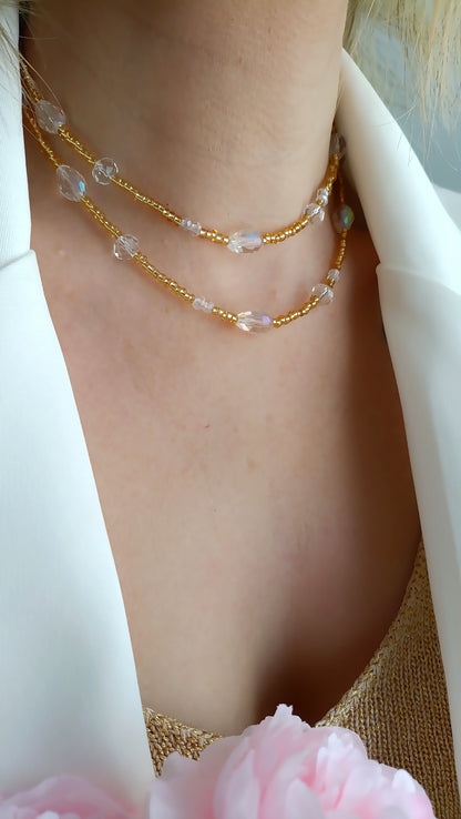 Collier femme qui brille beaucoup, collier femme printemps été 2026, site de bijoux de créateur pas cher, site de bijoux femme originaux, site de bijoux femme de qualité, site de bijoux femme français, collier femme avec des cristaux, site de bijoux français