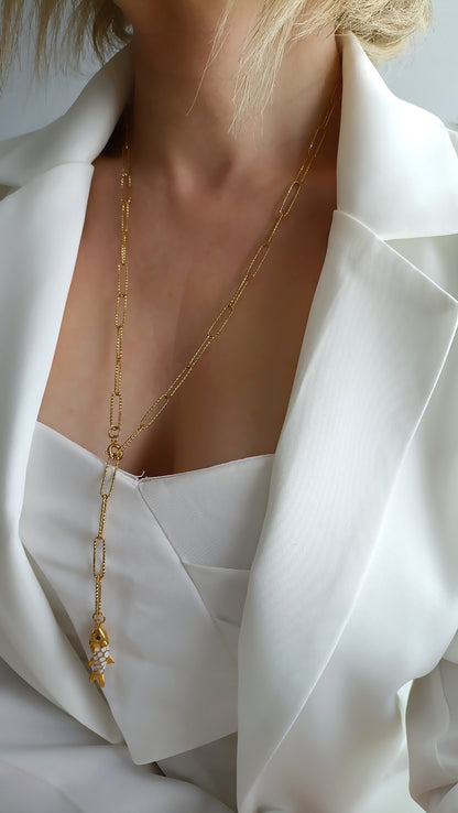 Sautoir femme pas cher, sautoir femme en acier inoxydable pas cher, sautoir femme avec pendentif poisson, bijoux femme printemps été 2026 pas chers, bijoux printemps été originaux, bijoux de créateur pas chers, bijoux franaçsi pas chers, site de bijoux français, site de bijoux franaçsi de créateur, site de bijoxu de créateru franaçsi, site de bijoux acier pas chers, site d ebijoux acier de qualité, site de bijoux acier en france, bijoux été 2026, site d ebijoux femme français
