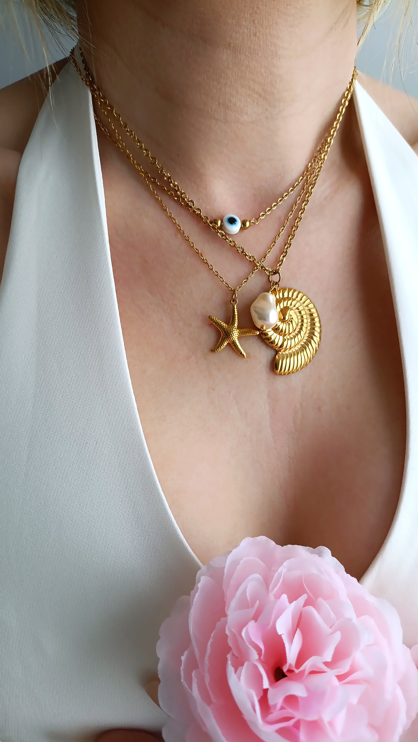 collier femme gros coquillage doré pas cher, collier femme gros coquillage, site de bijoux pas chers pour femme, site de bijoux de créateur français, site de bijoux de qualité pas cher, bijoux printemps été 2026 pas chers français