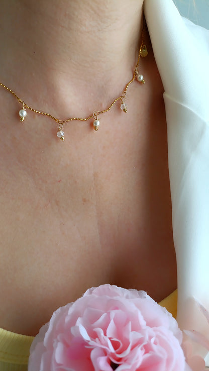 Collier femme perles d'eau douce, bijoux femme printemps été 2026 pas chers, collier femme été 2026