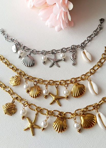 Bracelet femme en perles nacrées, bijoux femme en acier inox, bracelet femme en acier inox pas cher, bijoux artisaux français, bijoux de créateurs français, bijoux fantaisie hypoallergéniques, bijoux artisanaux français abordables, bijoux fantaisie hypoallergéniques, bracelet femme grosses perles, site de bijoux fantaisie en acier inox pas cher, site de bijoux faits en france, bijoux de main en acier, bijoux de main fantaisie en acier et nacre
