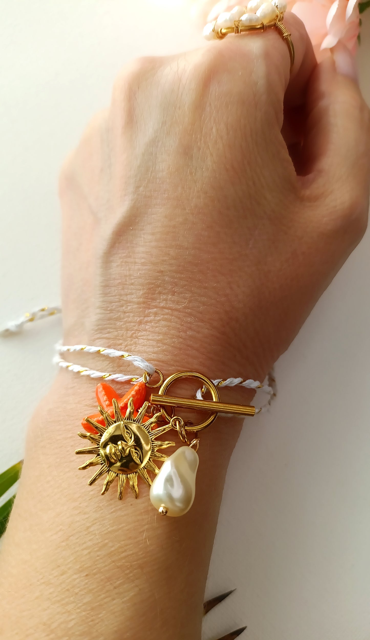 Bracelet Grigri / Création Acier inoxydable, cordon