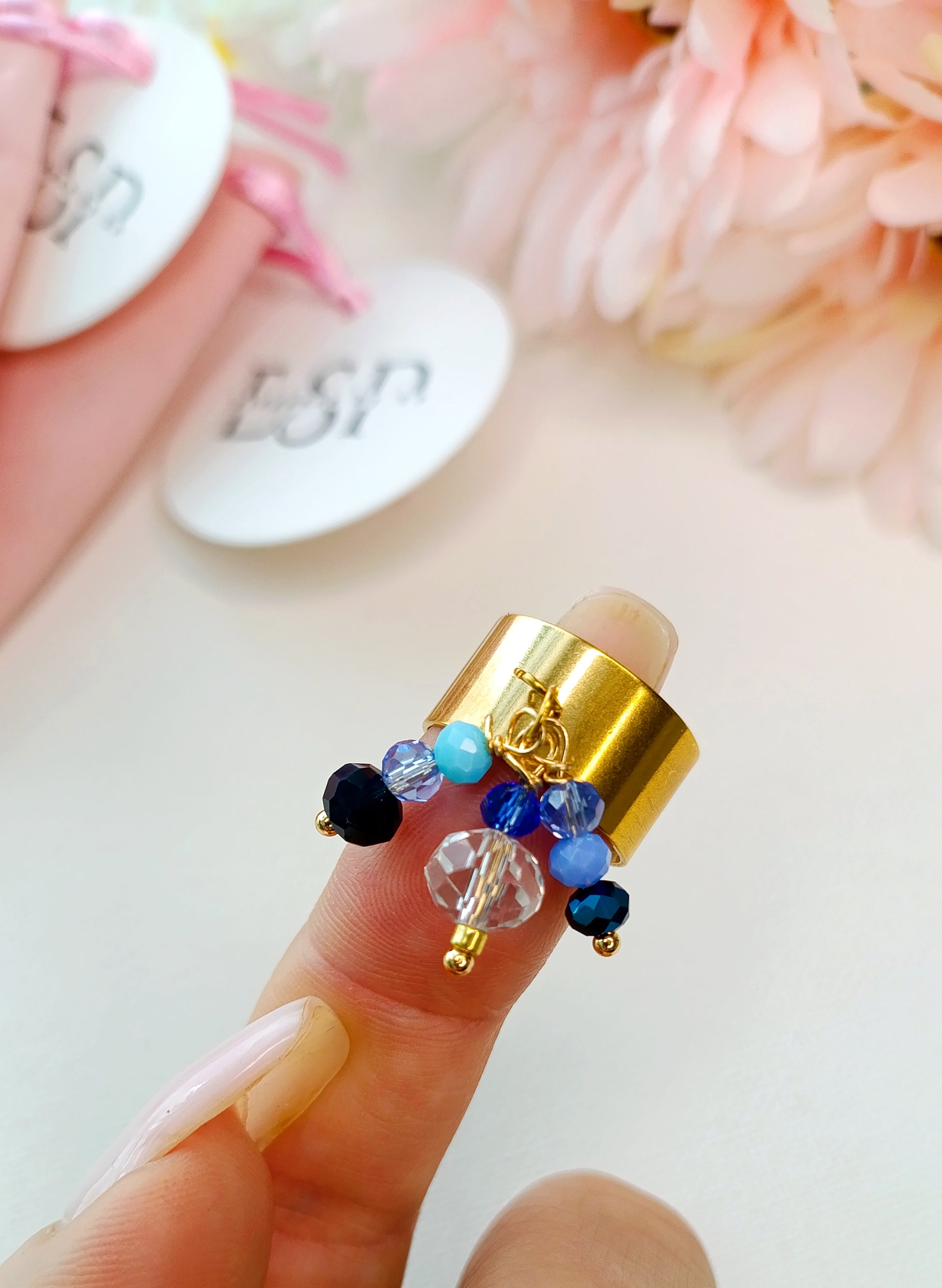 bague femme à breloques, bague femme à charms, bague femme fantaisie pas chère, bague femme étoile de mer, bague femme perle d'eau douce, bijoux fantaisie femme pas cher français, bijolux français abordbales, site de bijoux français abordable, bague femme perles bleues